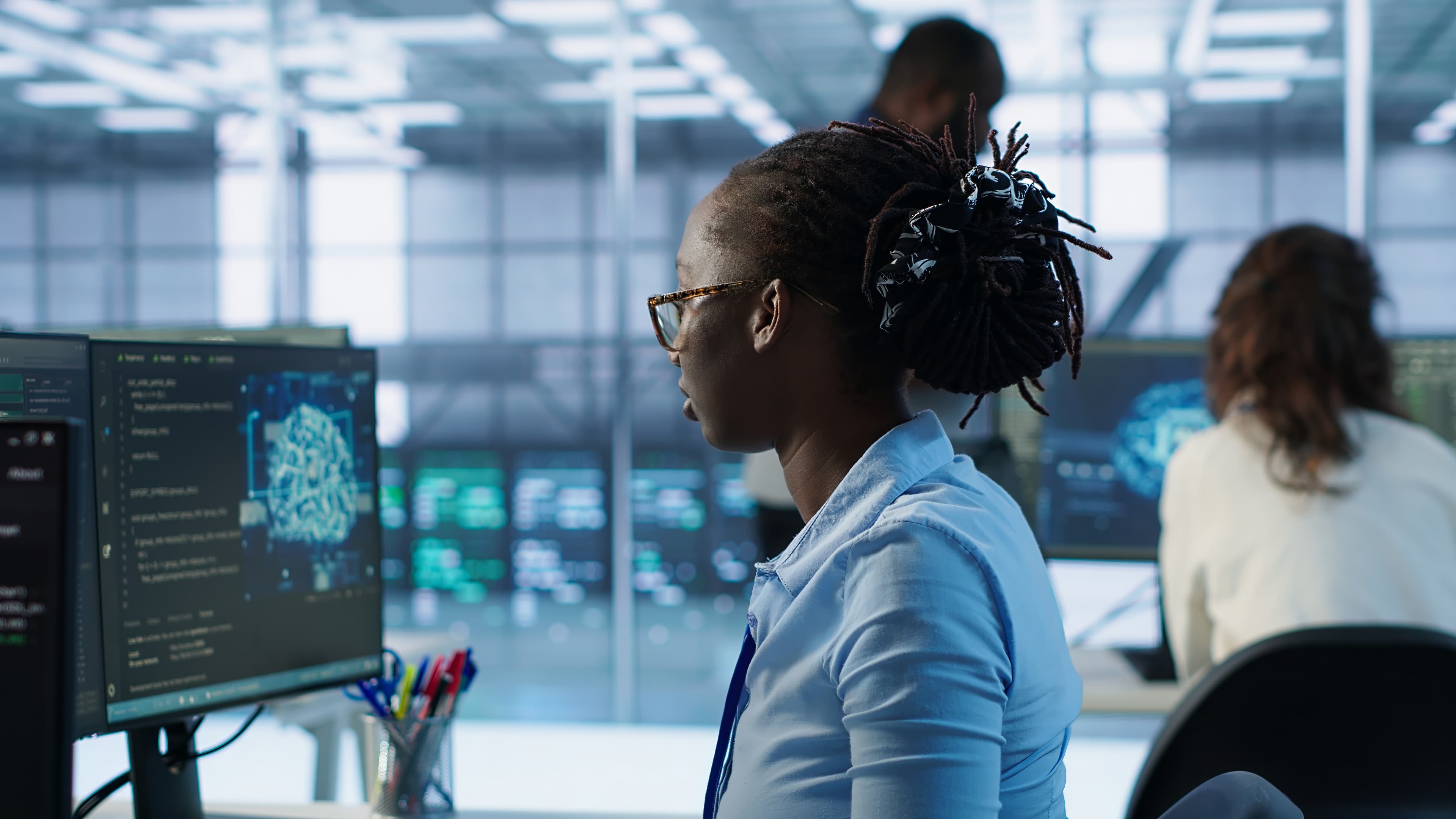 A LuxDevHQ student training an AI model